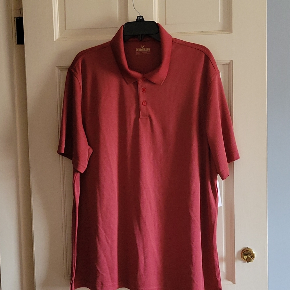 NWT Outdoor Life 2XL Polo, Earth Red